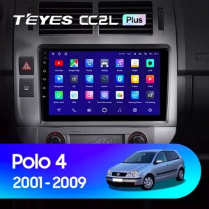 Штатна магнітола Teyes CC2L Plus 2/32 для Volkswagen Polo Mk4 IV 4 2001 - 2009 Android