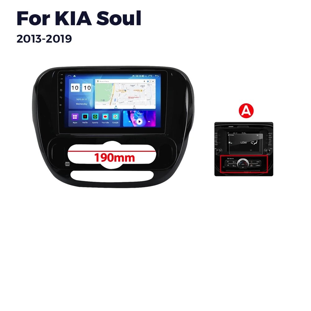 Штатна магнітола Kia Soul 2 (2014-2018) M95 (2/32 Гб), HD (1280x720) QLED, GPS від компанії Мега Звук - фото 1