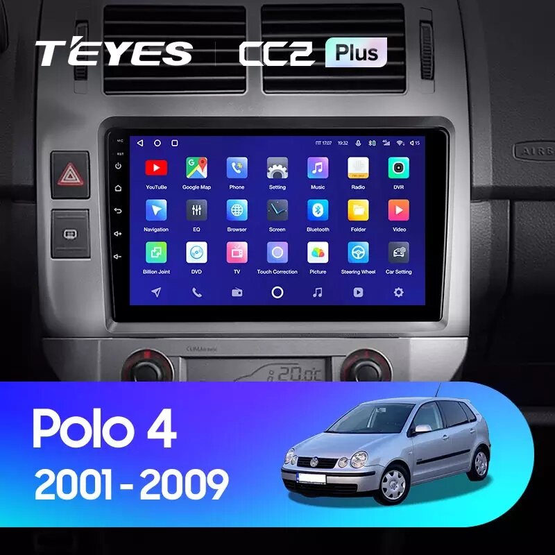 Штатна магнітола Teyes CC2 Plus для Volkswagen Polo Mk4 IV 4 2001 - 2009 Android від компанії Мега Звук - фото 1