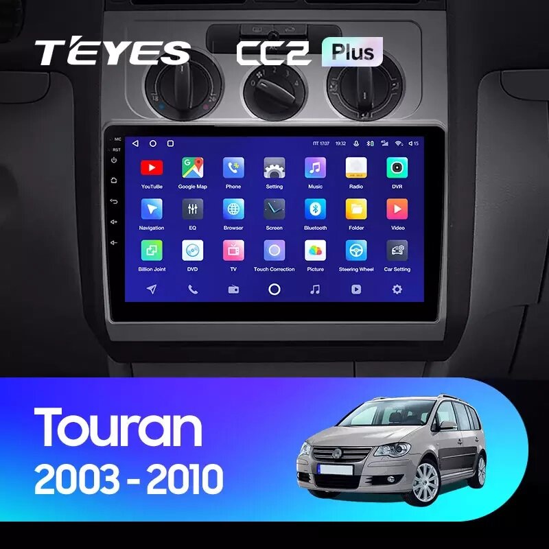 Штатна магнітола Teyes CC2 Plus для Volkswagen Touran 1 2003 - 2010 Android від компанії Мега Звук - фото 1