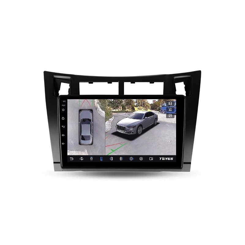 Штатна магнітола Teyes CC3 6+128G Wi-Fi+4G Круговий огляд 360°  Toyota Yaris XP90 2005-2012 від компанії Мега Звук - фото 1