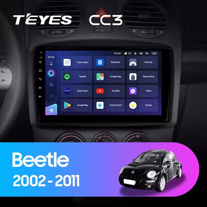 Штатна магнітола Teyes CC3 для Volkswagen Beetle A4 2002 - 2011 Android від компанії Мега Звук - фото 1