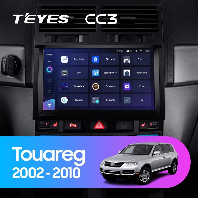 Штатна магнітола Teyes CC3 для Volkswagen Touareg GP 2002 - 2010 Android від компанії Мега Звук - фото 1