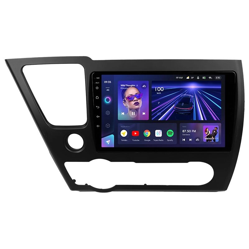 Штатна магнітола Teyes CC3 Круговий огляд 360° для Honda Civic 9 US EDITION 2013 - 2016 Android від компанії Мега Звук - фото 1