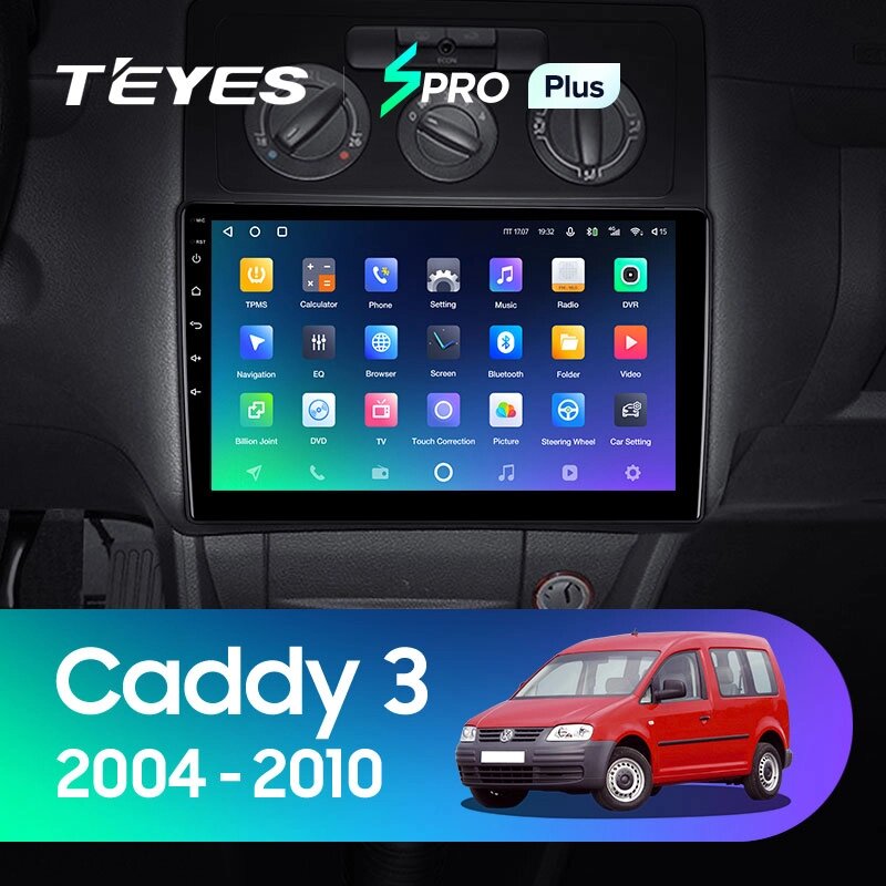 Штатна магнітола Teyes Spro Plus для Volkswagen Caddy III 2004 - 2010 Android від компанії Мега Звук - фото 1