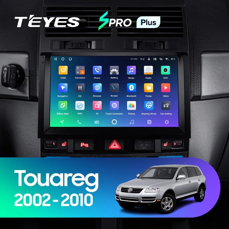 Штатна магнітола Teyes Spro Plus для Volkswagen Touareg GP 2002 - 2010 Android від компанії Мега Звук - фото 1