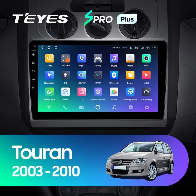 Штатна магнітола Teyes Spro Plus для Volkswagen Touran 1 2003 - 2010 Android від компанії Мега Звук - фото 1