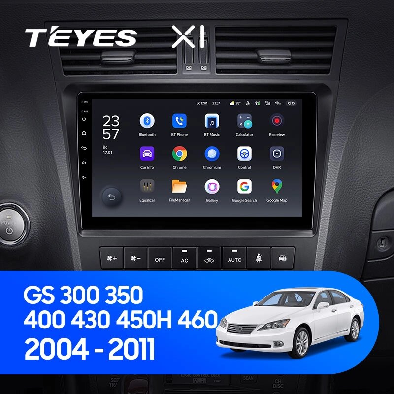 Штатна магнітола Teyes X1 для Lexus GS300 S190 GS350 GS400 GS430 GS450h GS460 GS 3 2004 - 2011 Android від компанії Мега Звук - фото 1