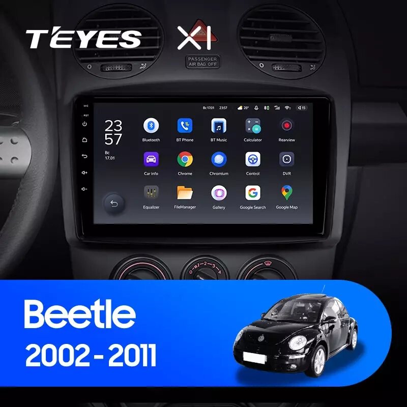 Штатна магнітола Teyes X1 для Volkswagen Beetle A4 2002 - 2011 Android від компанії Мега Звук - фото 1