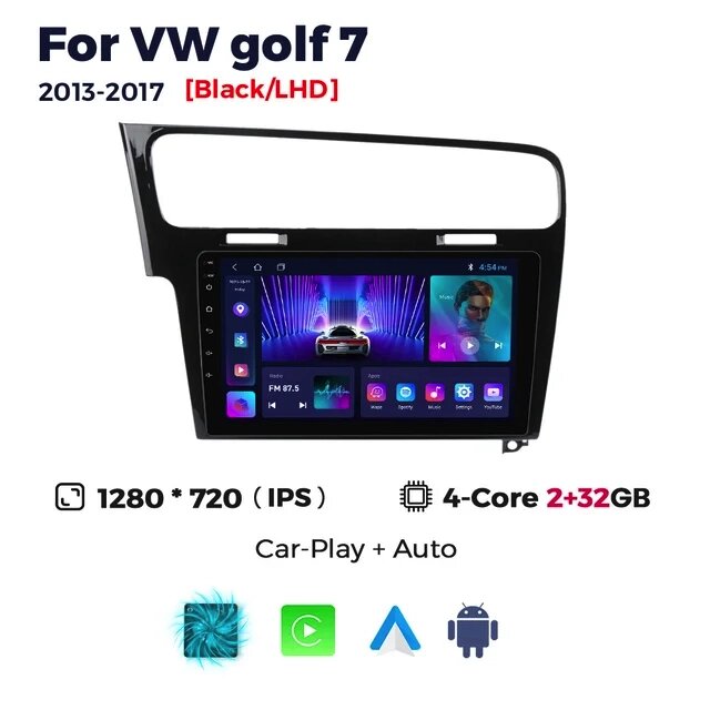 Штатна магнітола Volkswagen Golf 7 (2013-2017) M95 (2/32 Гб), HD (1280x720) QLED, GPS від компанії Мега Звук - фото 1