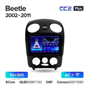 Штатна магнітола Teyes CC2 Plus для Volkswagen Beetle A4 2002 - 2011 Android CC2 Plus 4+64G Wi-Fi+4G