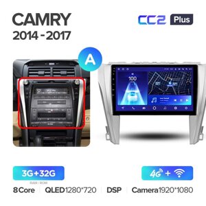 Штатна магнітола Teyes для Toyota Camry 7 XV 50 55 2014 - 2017 Android CC3 6+128G Wi-Fi Варі