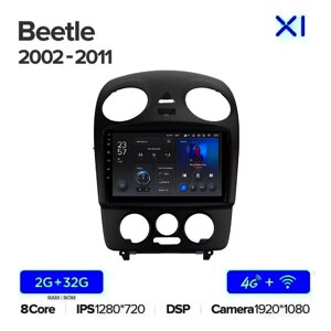 Штатна магнітола Teyes X1 для Volkswagen Beetle A4 2002 - 2011 Android X1 2+32G Wi-Fi+4G