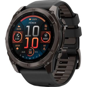 Garmin Fenix 8 51mm AMOLED Sapphire Carbon Gray DLC Titanium w. Black/Pebble Gray S. Band (010-02905-20/21)