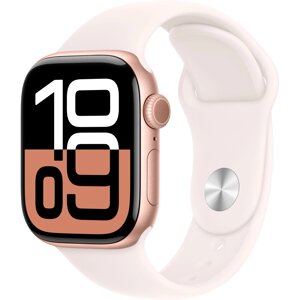 Смарт-годинник Apple Watch Series 10 GPS 42mm Rose Gold Alu. Case w. Light Blush Sport Band - S/M (MWWH3)