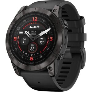 Смарт-годинник Garmin Epix Pro Gen 2 Sapphire 51mm Carbon G. DLC Tit. with Black Band (010-02804-00/01/53)