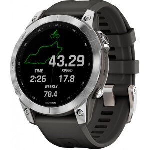 Смарт-годинник Garmin Fenix 7 Silver with Graphite Band (010-02540-00/01)