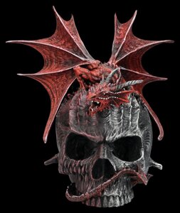 Череп із червоним драконом-шкатулка (Nemesis Now)