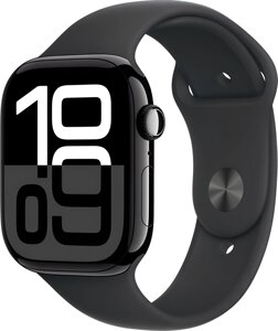 Apple Watch Series 10 GPS 42mm Jet Black Alu. Case w. Black Sport Band - S/M (MWWE3)