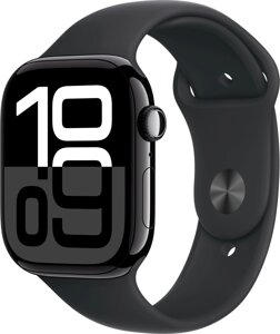 Apple Watch Series 10 GPS 46mm Jet Black Alu. Case w. Black Sport Band - M/L (MWWQ3)