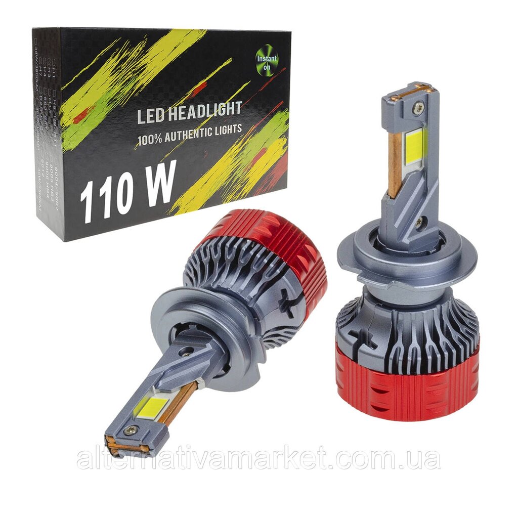 Автомобільні LED лампи H7 S5 (110W, 6000К, 22000Lm, 9-28V) від компанії Є-сенс - фото 1