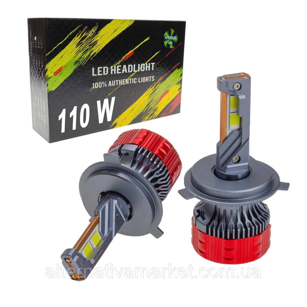 LED лампи H4 S5 (110W, 6000К, 22000Lm, 9-28V) від компанії Є-сенс - фото 1