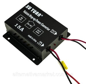 Перетворювач напруги 12V-24V, DC-DC конвертер (15А, корпус метал)