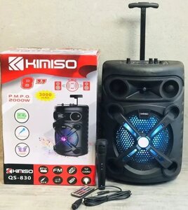 Бездротова портативна Bluetooth-колонка з мікрофоном KIMISO QS-830