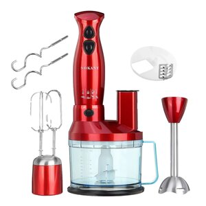 Кухонна машина Sokany SM-5011-7 7-in1 Kitchen Master 700W Red комбайн кухонний