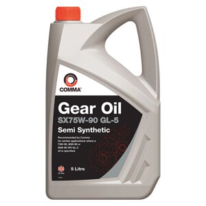 Трансмісійне масло comma SX75W-90 GEAR OIL GL5 5л