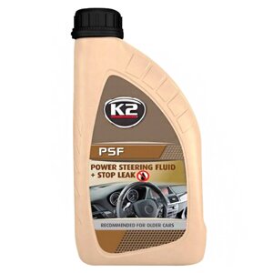 Рідина і герметик для гідропідсилювача керма K2 Power Steering Fluid+Stop Leak 1л