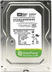 Жорсткий диск 3.5" SATA 320GB WD AV-GP (WD3200AVVS) refurbished