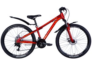 Велосипед уцінений ST 26" Discovery TREK DD FR рама-13" червоний 2024 крила, крило пер., крило зад., підніжка