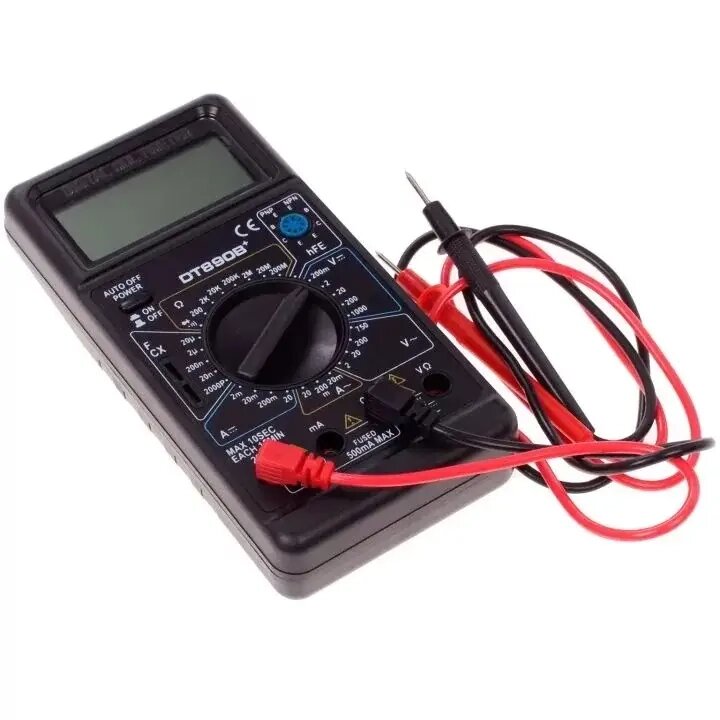 Багатофункціональний цифровий мультиметр з дисплеєм та звуком. Digital Multimeter DT-890 B+ від компанії Купуй чи бери у прокат - фото 1