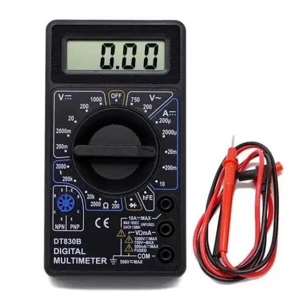 Цифровий мультиметр із дисплеєм. Digital Multimeter DT 830B від компанії Купуй чи бери у прокат - фото 1