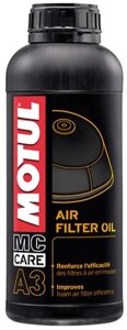 Олива для повітряних поролонових фільтрів мототехніки 1л. A3 AIR FILTER OIL MOTUL 108588