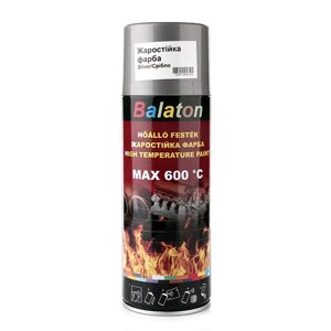Фарба глянсова жароміцна 400мл срібло BALATON (SilverFireproof-Bala)