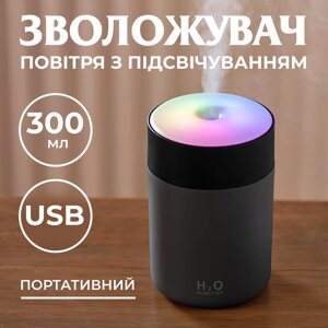 Зволожувач повітря USB Colorful Humidifier 300ml Сірий