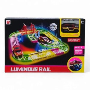 Трек Magic Track Lumimous Rail 46 елементів батар. світиться в темряві короб. 34*6*23см