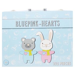 Уцінка. Набір для малювання "Bluepink hearts", синій - порвана слюда