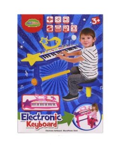 Уцінка. Піаніно зі стільчиком і мікрофоном "Electronic Keyboard"не вистачає однієї клавіші