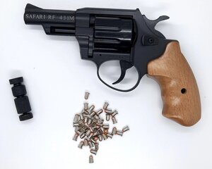 Револьвер під патрон флобера Safari РФ - 431 М бук + Патрон Sellier & Bellot 50шт + Обжимка