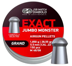 Кулі JSB Diabolo Exact Jumbo Monster Grand 5.52мм, 1.850гр, 150шт