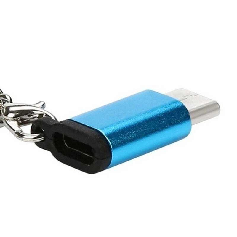 Адаптер перехідник Micro USB — Type-C AS3216 Синій від компанії А11 - фото 1