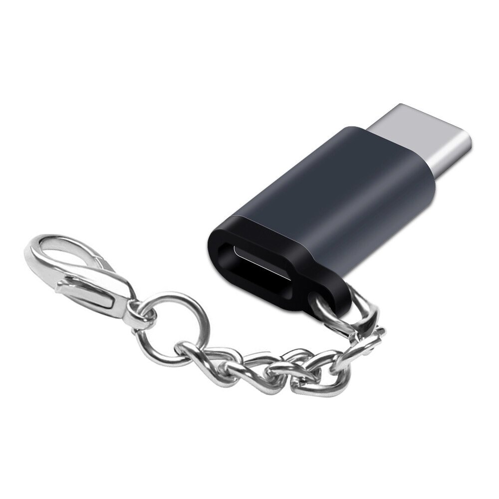 Адаптер перехідник Micro USB — Type-C AS3216 Сірий від компанії А11 - фото 1