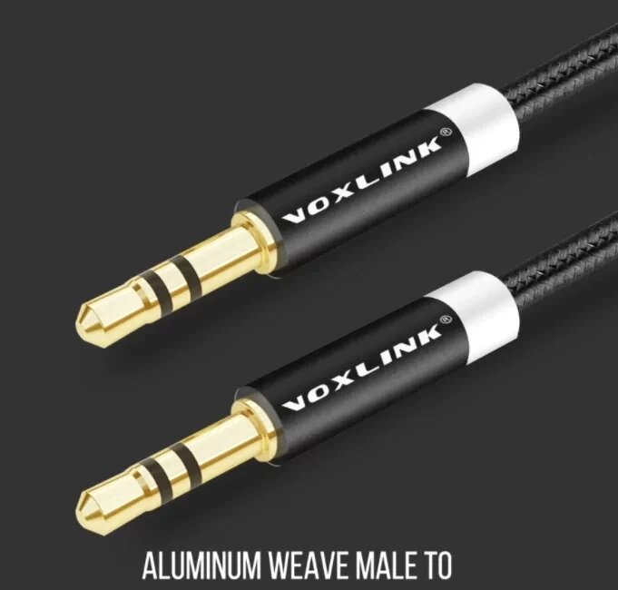 Аудіокабель AUX 3.5 mm — 3.5 mm mini jack Voxlink 1 метр AS1W від компанії А11 - фото 1