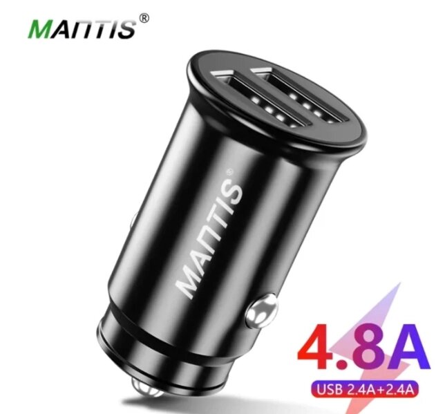 Автомобільний зарядний пристрій Quick Charge 3.0 USB Mini 2 port Mantis XD3B. Зарядка в машину від компанії А11 - фото 1