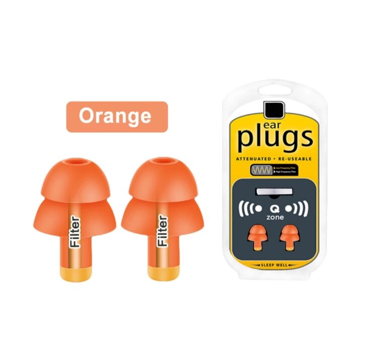 Беруші для сну Silicone Filter Ear Plugs DE90987 Жовтогарячий від компанії А11 - фото 1