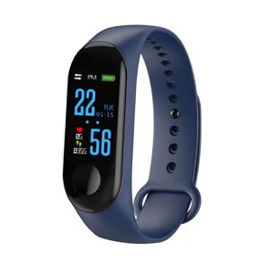 Фітнес-браслет Smart Bracelet Mi Band M3. USB зарядка. Синій