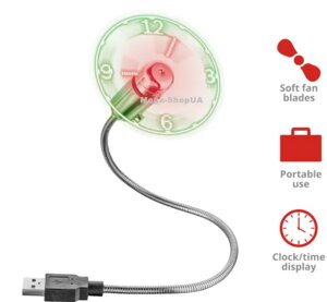 Гнучкий USB Вентилятор з LED Fan RT044. Портативний мініспід вентилятор для ноутбука, ПК, повербанка та ін.